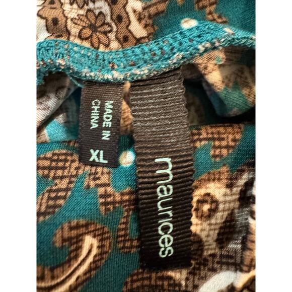 Maurices Green Short Sleeve Blouse Women's Size XL - Picture 4 of 4